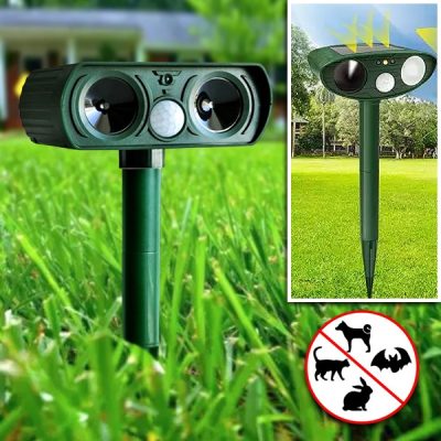 Ultrazvočni solarni odganjalec za zaščito pred neželenimi živalmi | SONICFIELD