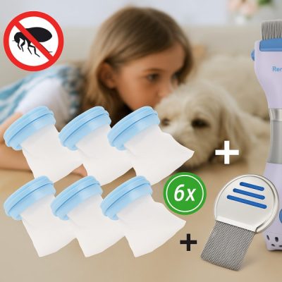 6 vrečk za enkratno uporabo + glavnik proti ušem GRATIS