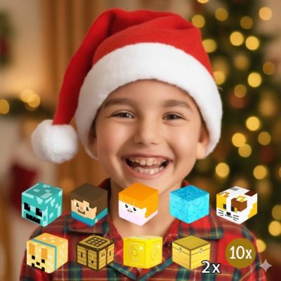 10x dodatni bloki za MAGCRAFTI + praznični klobuk GRATIS | XMASHATMAGBLOCKS